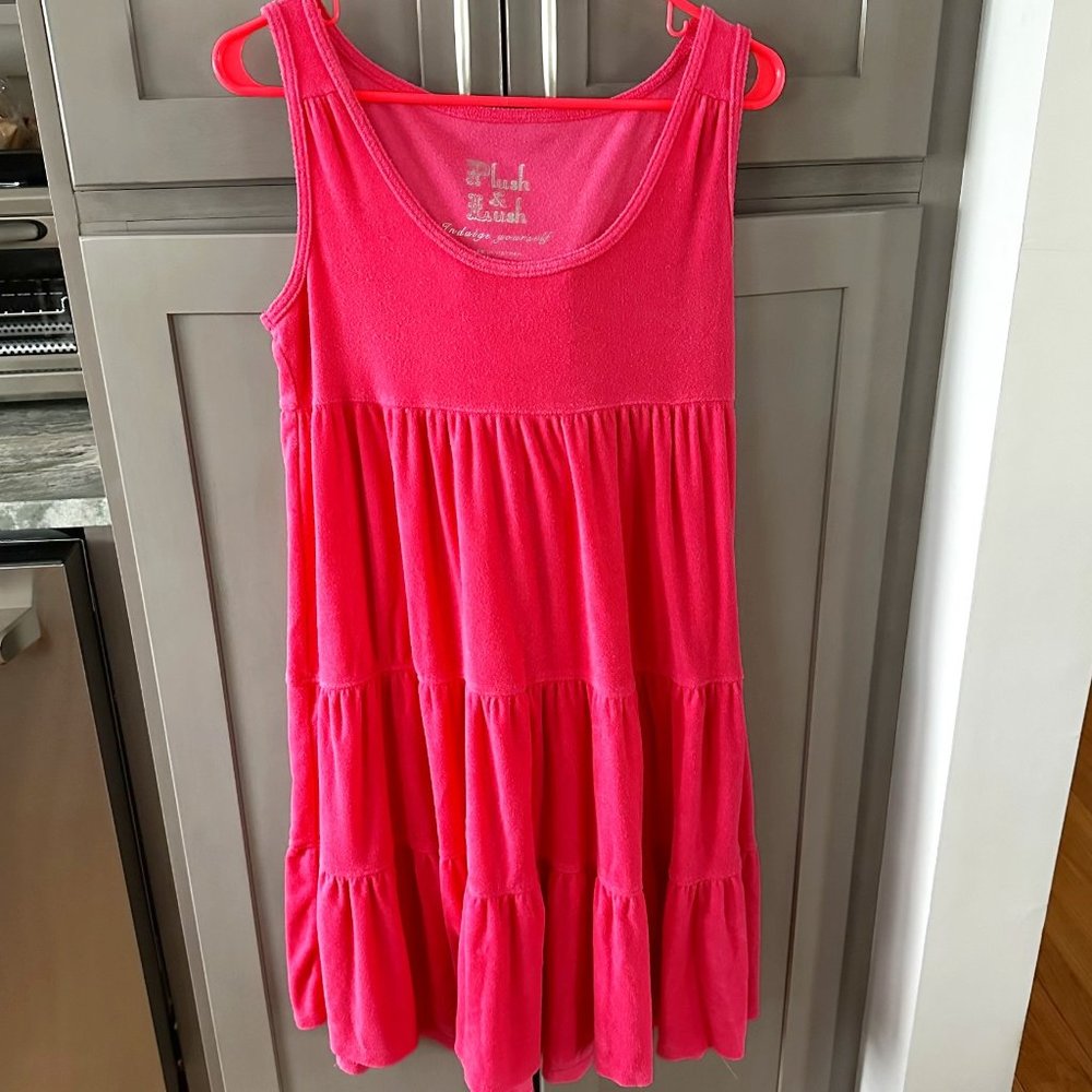 Victoria's Secret Plush & Lush Pink Terry Dress Swim Coverup Womens Size Medium